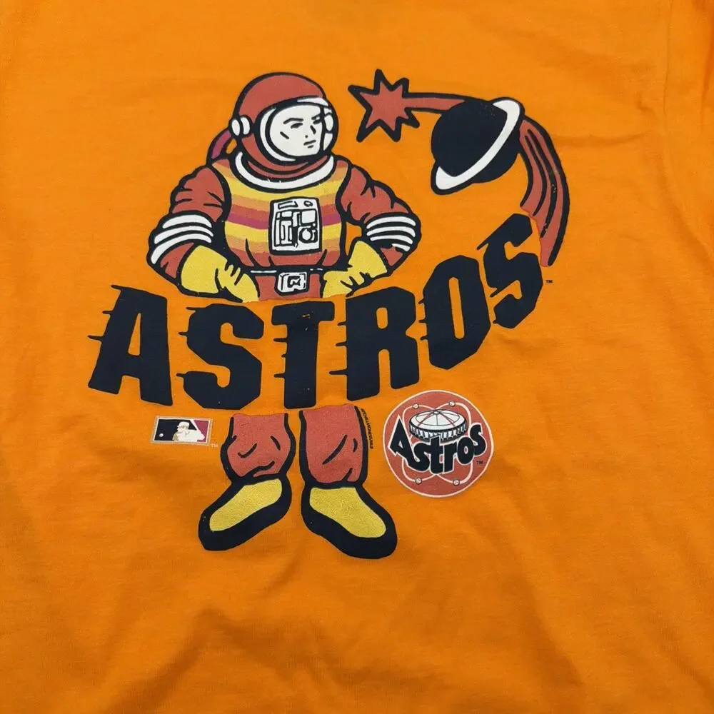 MItchell and Ness Astros Cooperstown Collection Mens Orange T Shirt Size S - Picture 2 of 12